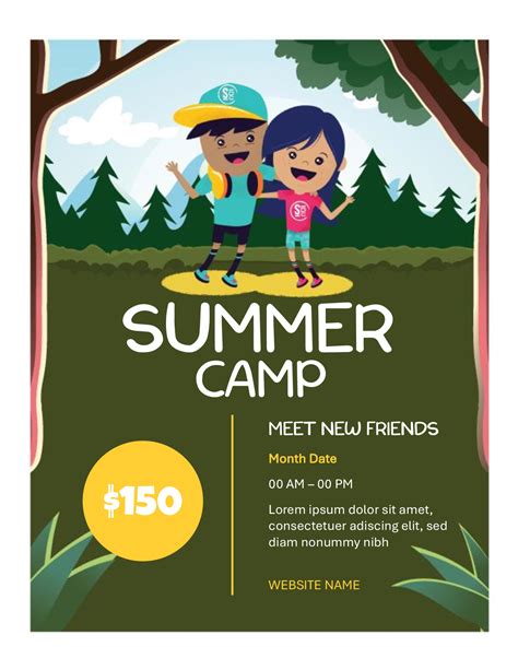 12 Free Summer Camp Flyer Templates - Editable