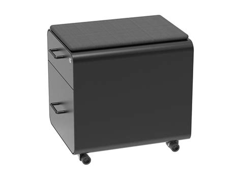 Buy Monoprice Round Corner 2-Drawer File Cabinet - Black, Lockable With ...