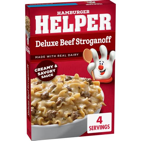 Hamburger Helper Deluxe Beef Stroganoff Pasta, 5.5 oz Box - Walmart.com