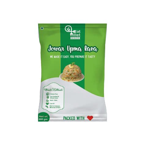 Jowar Upma Rava 500 gms | Gluten Free | 100% Naturally Organic Millets# ...