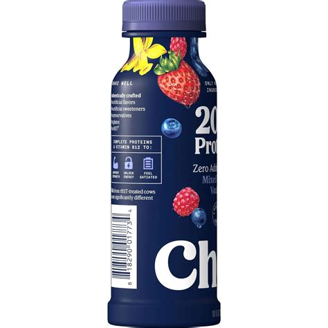Chobani 20G Protein Zero Sugar Added Yogurt Drink - Mixed Berry Vanilla ...