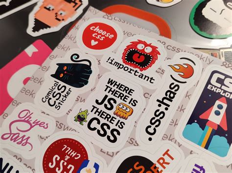 HTML CSS JavaScript Stickers 的图像结果