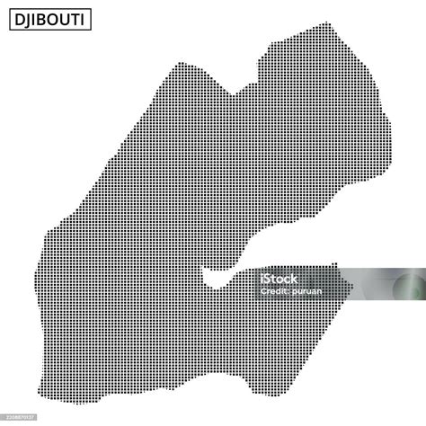 Geographical Representation Of Djibouti Highlighting Major Features Stock Illustration ...