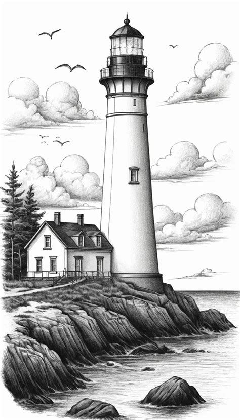 Image result for Lighthouse Drawing Tutorial