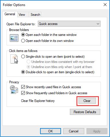How to Clear Windows Recent Items 的图像结果