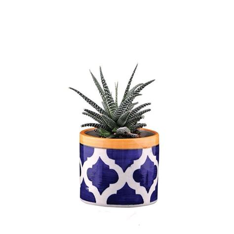 Buy Ugaoo Pipe Rose Blue Ceramic Pot Online in India | Vaaree