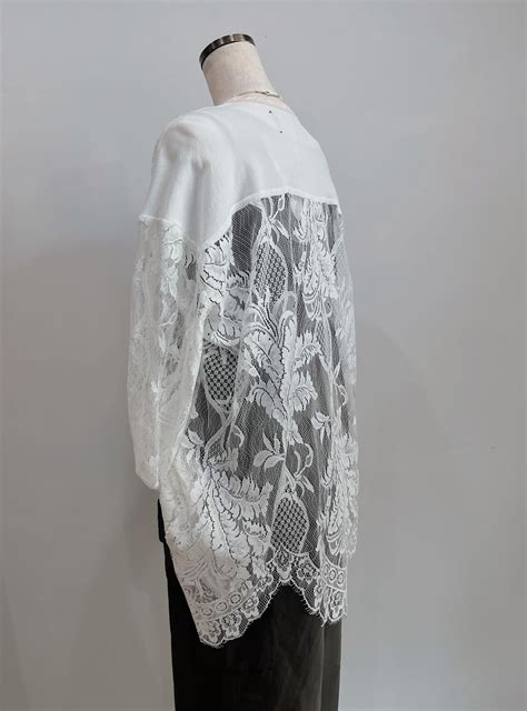 boussole knit Lace-jq trimming Arabesque Lace SHIRT | 7WONDERS KAMAKURA