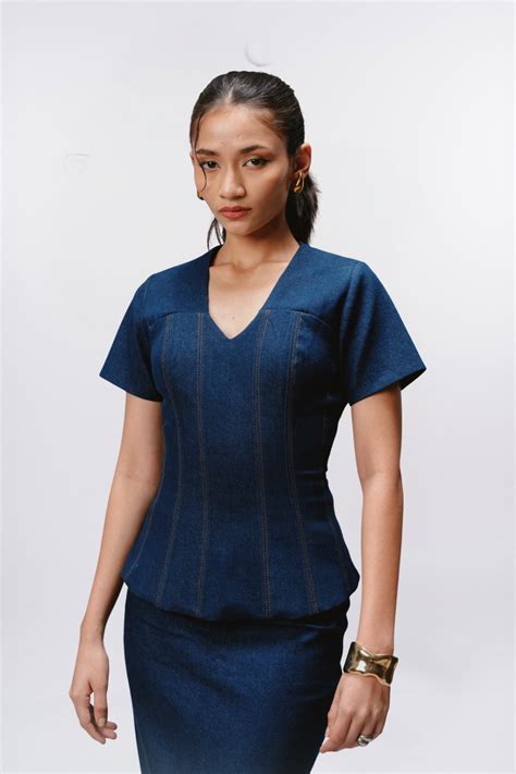 DENIM SCULPT TOP – Musk Have