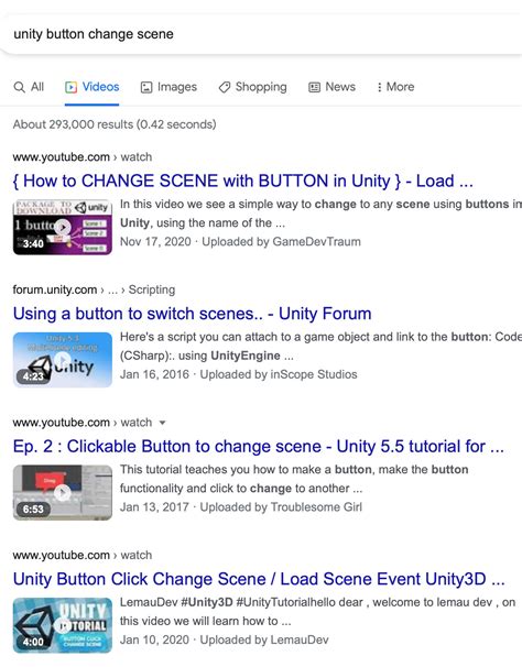 Image result for Unity Switch Between Scenes Button