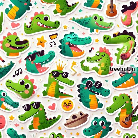 Printable Crocodile Stickers and 25 Jungle Craft Activities for Kids ...