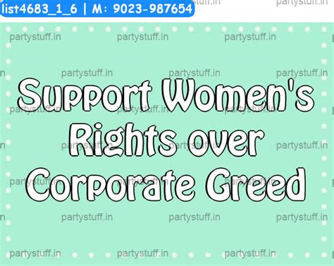 Women rights Slogans 3 in Ladies theme - Designs - PartyStuff