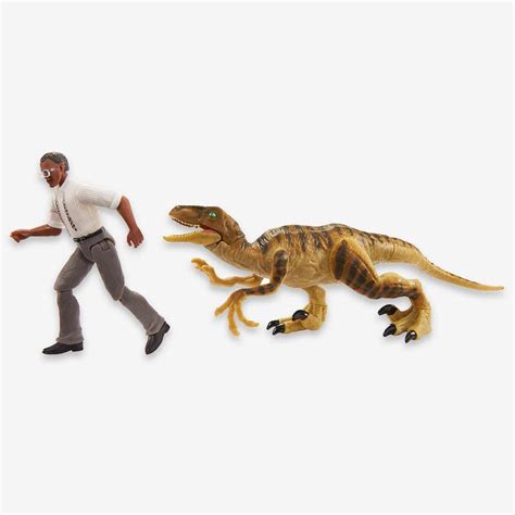 Buy Jurassic Park Final Scene Ray Arnold and Velociraptor Action Figure ...