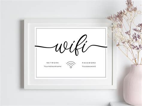 Wi Fi Password Sign Template Editable