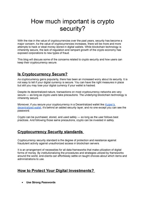 How much important is crypto security - How much important is crypto ...