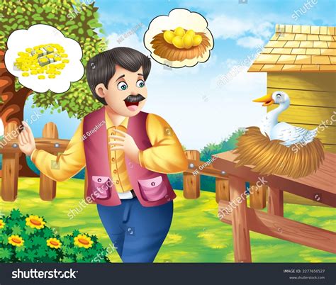 Goose Golden Eggs Moral Story Stock Illustration 2277650527 | Shutterstock