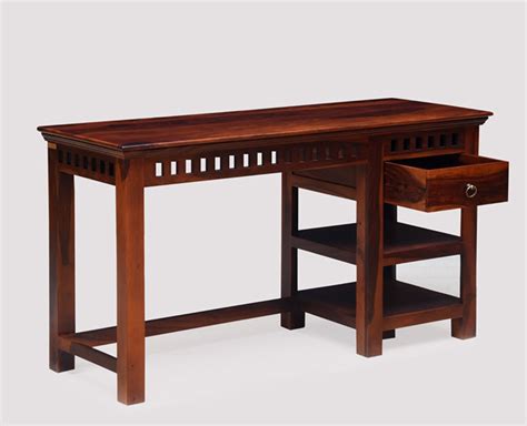 Buy Solid Wood Writing Study Table, Study Laptop Desk with Drawer ...