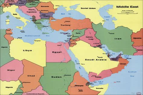 Poster, Many Sizes Available; Cia Map of Middle East 1990 Iraq Iran Israel P2 - Etsy Australia