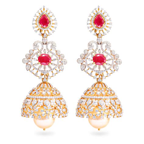 Shop Trendy Diamond Jhumka Earrings for Women at Zaveri Bros