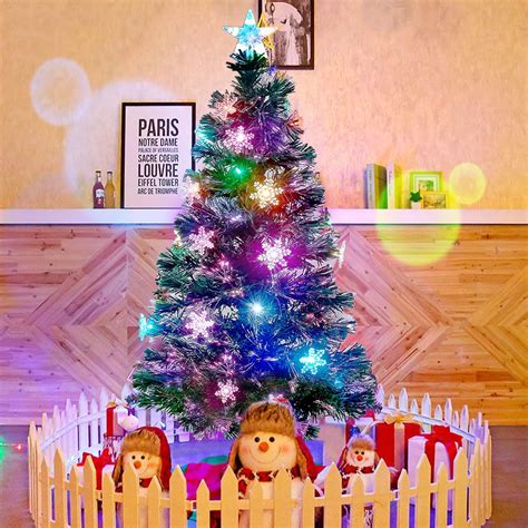 Buy Juegoal 4 ft Pre-Lit Artificial Christmas Tree, Lighted Optical ...