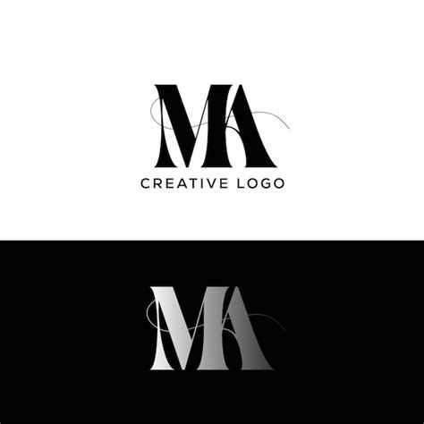 Ma initial letter logo design | Premium Vector