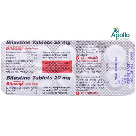 Bilazap Tablet 10's Price, Uses, Side Effects, Composition - Apollo ...
