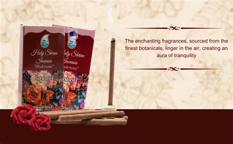 HOLY SHRINE INCENSES Shukrana Guggal Flavour Bambooless Dhoop Stick for ...