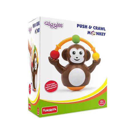 Buy Giggles Funskool Push N Crawl Monkey, Activity & Learning Toy for ...