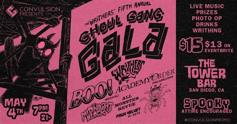 The Writhers Fifth Annual GHOUL GANG GALA, The Tower Bar, San Diego, 4 ...