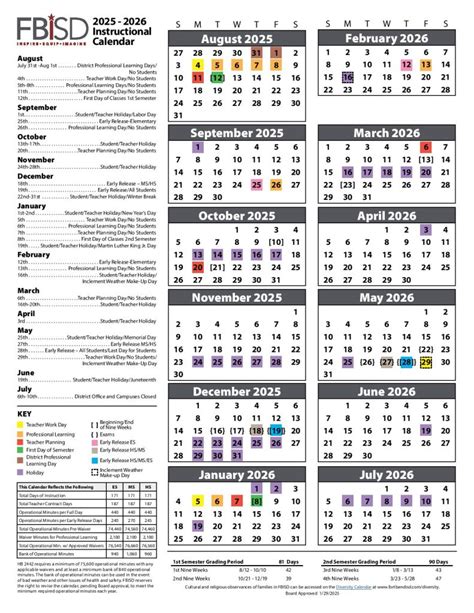 Fort Bend Isd Calendar 25 26