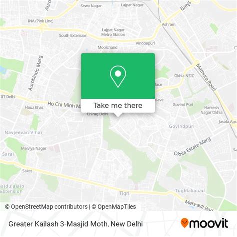 How to Get to Greater Kailash 3-Masjid Moth in Delhi by Bus or Metro?