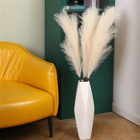 Pampas Grass, 5 Pcs Faux Pampas Grass Decor Tall, 40 India | Ubuy