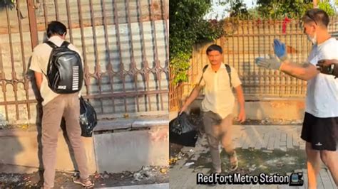 Man Caught Peeing Outside Red Fort Metro Station In Delhi, Faces Crowd ...
