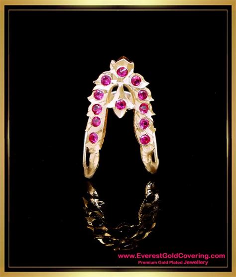 Buy South Indian Ruby Stone Vangi Ring Design for Women