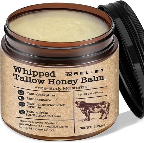 Amazon.com: GAHQB Beef Tallow Honey Balm for Skin : Grass-Fed Beef ...