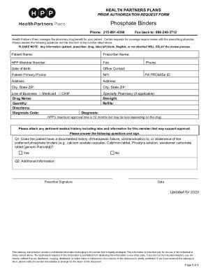Fillable Online Phosphorus Binders (Phosphate Binders) and the Dialysis ...