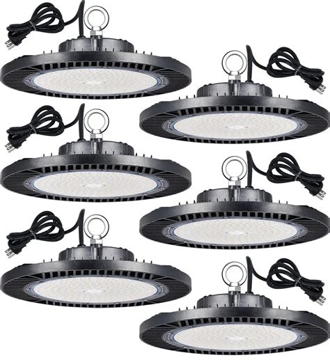 Buy 6 Pack 200W UFO LED High Bay Light, 100-277V ETL Listed High Bay ...