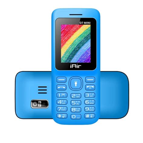 iAir D7 Mini - Sky Blue Dual Sim Keypad Phone | 1200 mAH Battery & Big ...