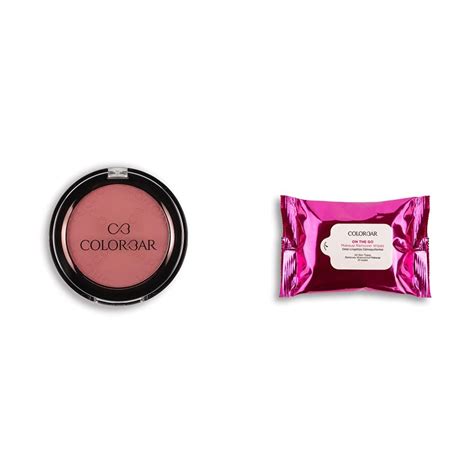 Colorbar Cheekillusion Blush - 013 Rosey Peach & On The Go Makeup ...