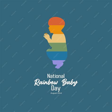 Premium Vector | Vector illustration National Rainbow Baby Day is ...