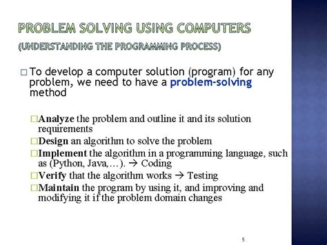 Image result for Computer Problem Solving Process Method