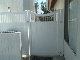 Image result for White Vinyl Fence Gates