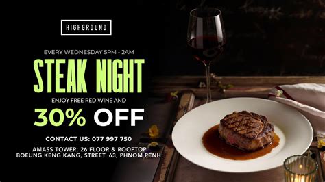 STEAK NIGHT @HIGHGROUND_BKK, 26Floor & Rooftop, Amass Central Tower ...