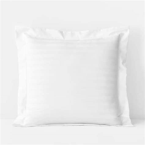 The Company Store Company Cotton Dobby Stripe Wrinkle-Free Sateen White ...