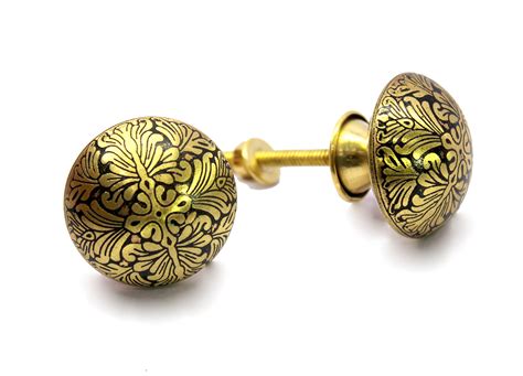 eSplanade Brass Engraved Door Knobs Cupboard Pulls Knobs Drawer Handle ...