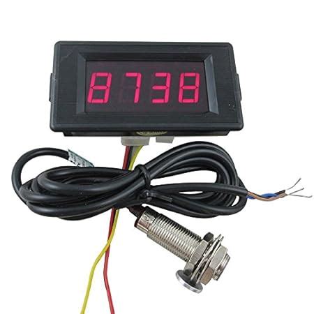 DIGITEN DC 12V 4 Digital Red LED Counter Meter Up Down+Hall Proximity ...