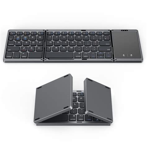 Seenda Folding Bluetooth Keyboard With Touchpad Mini Travel Keyboard ...