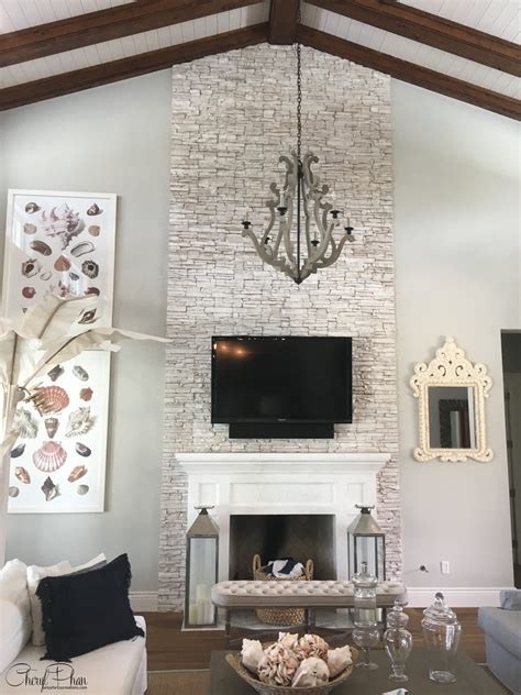 Whitewash Brick Fireplace Tutorial