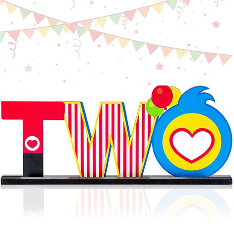 Jouierty Plim Plim Two Letter Sign Wooden Centerpiece Payaso Plim ...