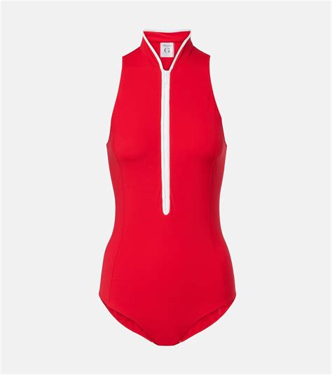 Katya zip-up swimsuit in red - Hunza G | Mytheresa