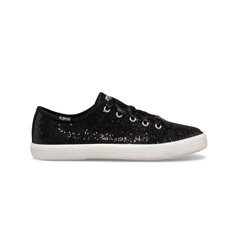 Keds Big Kids Ivory Glitter Kickstart Lace Up Sneaker | KEDS